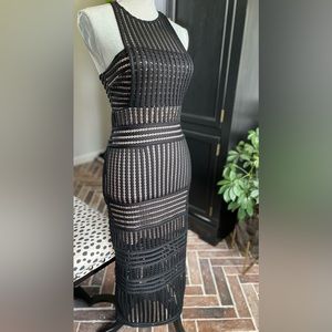 Beautiful Black with Nude Lining Dress Endless Rose Size Small S